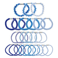 Hair Elastics Black / White mix 24pcs / Card