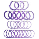 Hair Elastics Black / White mix 24pcs / Card
