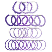 Hair Elastics Black / White mix 24pcs / Card