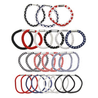 Hair Elastics Black / White mix 24pcs / Card