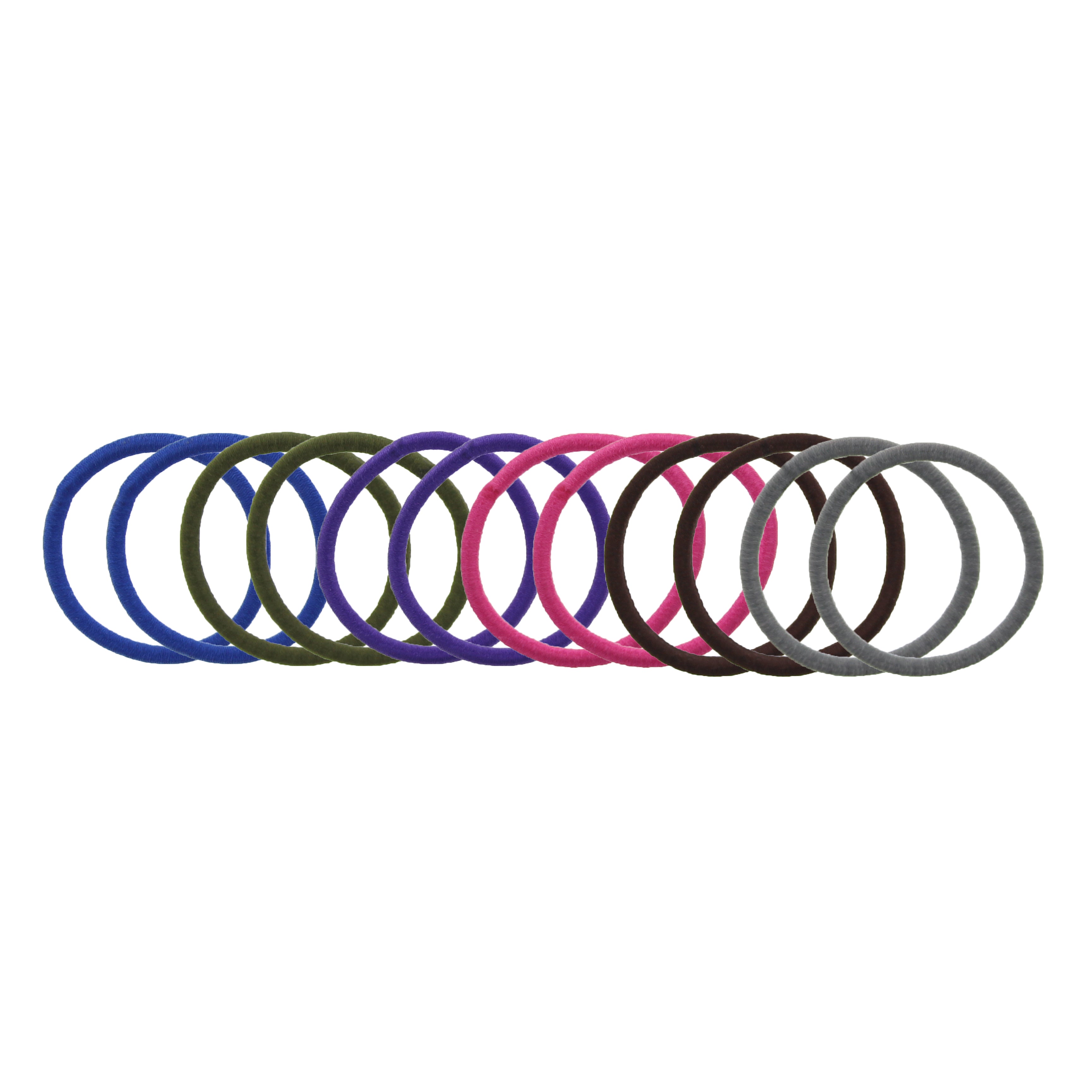 Card of 12 Metal Free Hair Elastics
