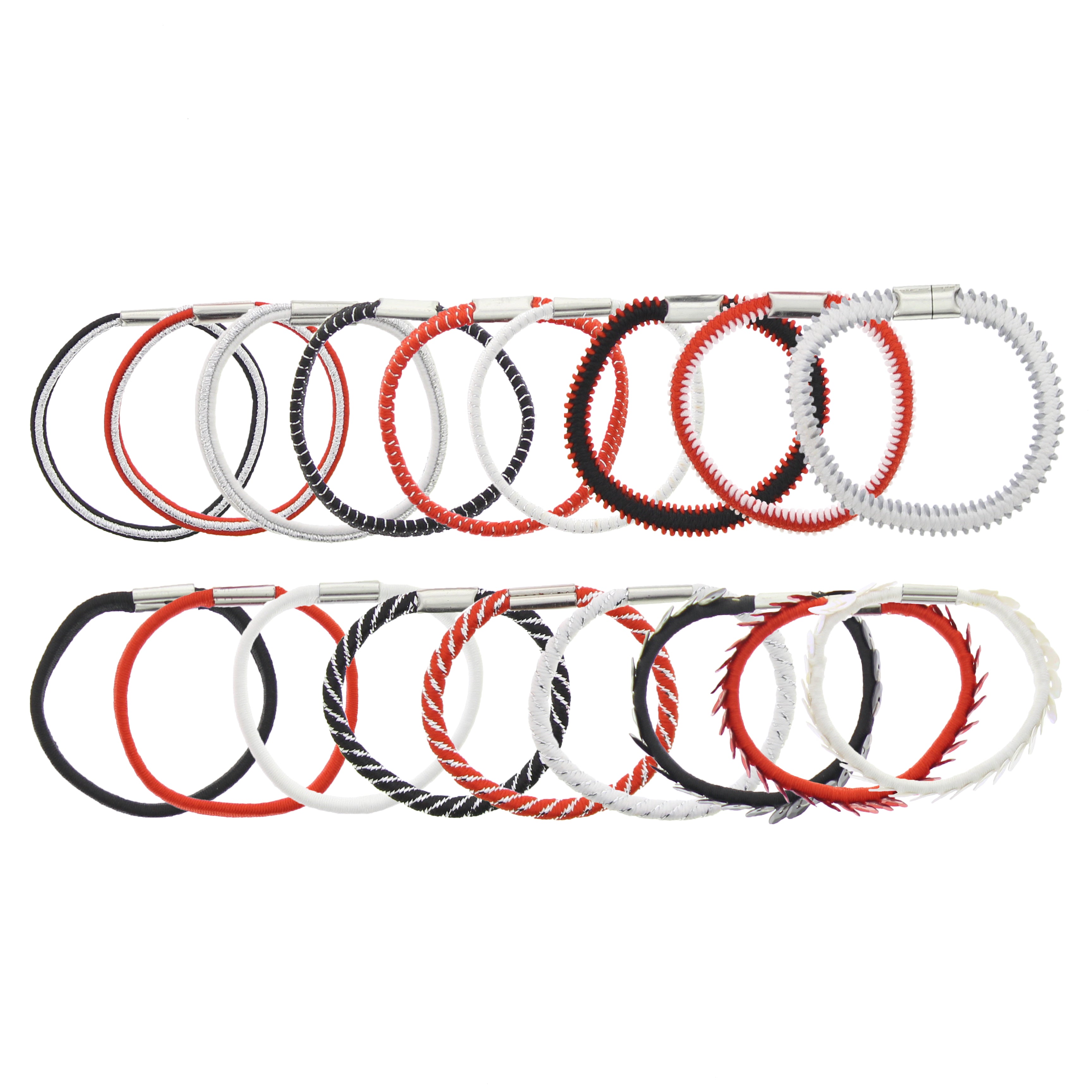 Hair Elastics with Sequins 18pcs/card
