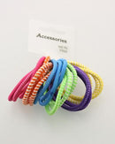 Metal Free Hair Elastics Mix 18pcs/card