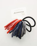 Metal Free Hair Elastics Mix 18pcs/card