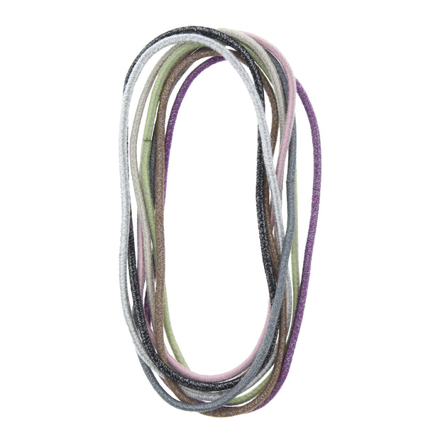 8 on a Card Thin Assorted Metal Free Head Elastics