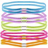 Card of 10 Assorted Brights Head Elastics