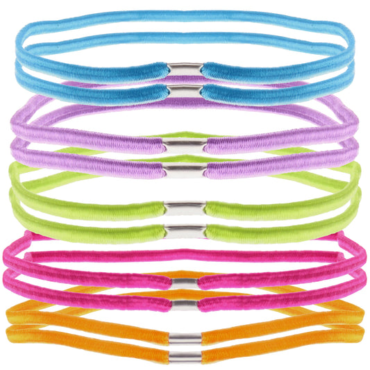 10 on a Card Assorted Brights Head Elastics