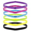 Card of 6  Bright Lurex Metal Free Head Elastics