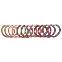Flat Hair Elastics with Heart and 12pcs / Card