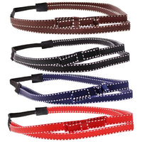 Assorted Single Bow & Border Metal Free Head Elastics