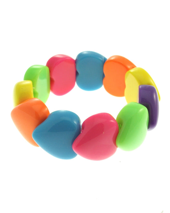 Chunky Multicolourer Heart Bracelet
