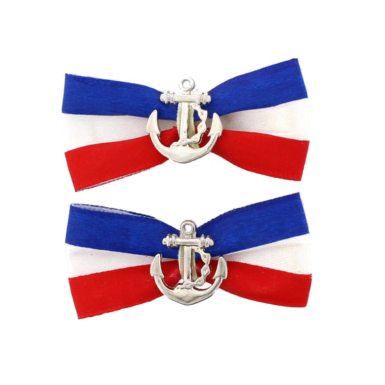 Nautical Themed Anchor Bows Clip