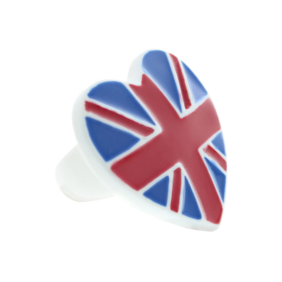 Union Jack Heart Shaped Ring