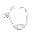 Silver Bracelet with Handcuff Clasp & Keys