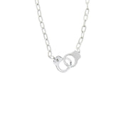 Silver Handcuff Necklace with Keys