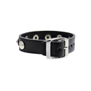 1-Row Studded PU Leather Bracelet with Buckle