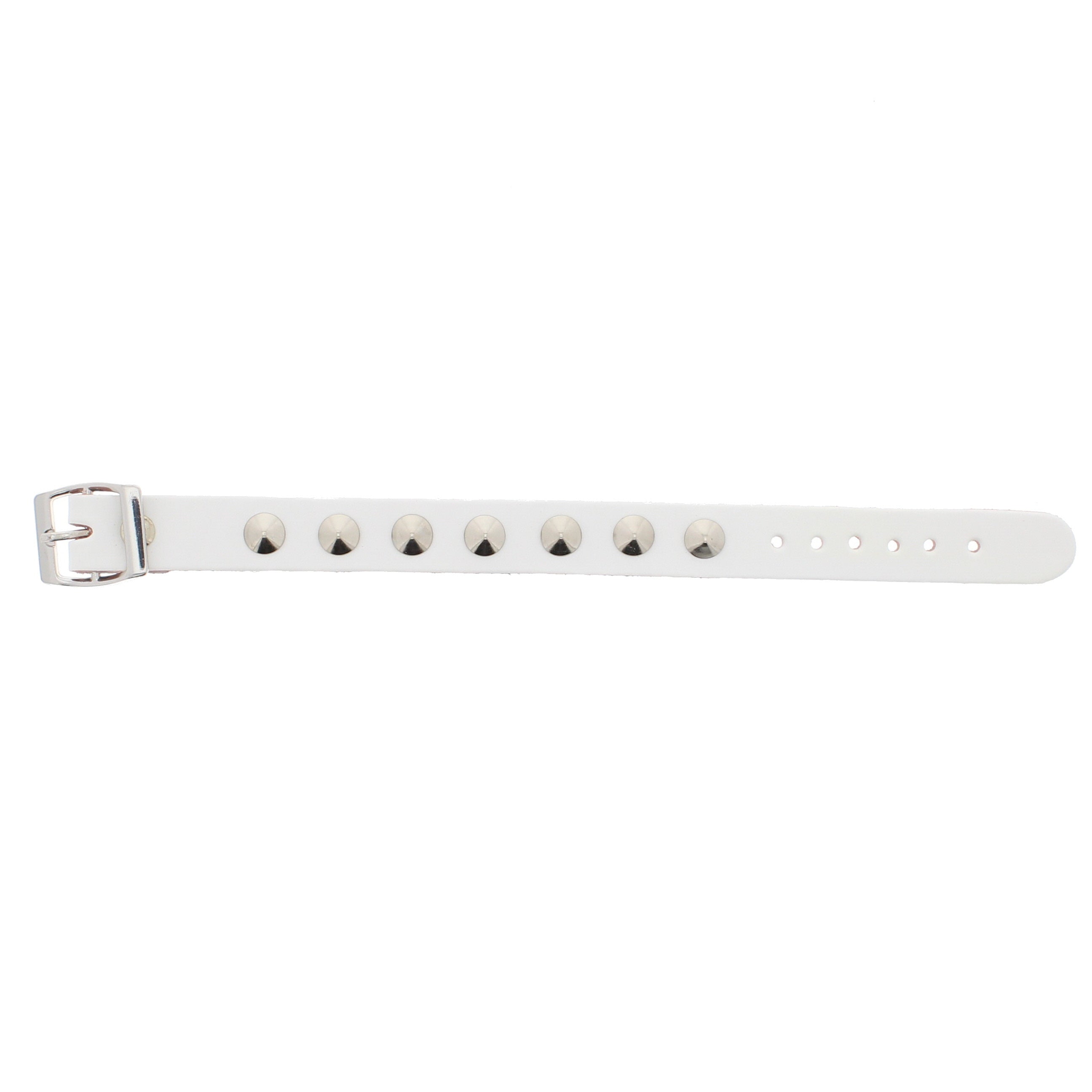 1-Row Studded PU Leather Bracelet with Buckle