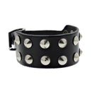 2-Row Studded PU Bracelet with Buckle
