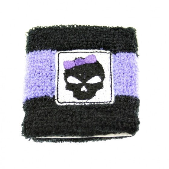 Bowed Skull on Towelling Sweatbands