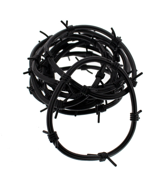 Set of 12 Rubber Barbwire Gummy Bracelets