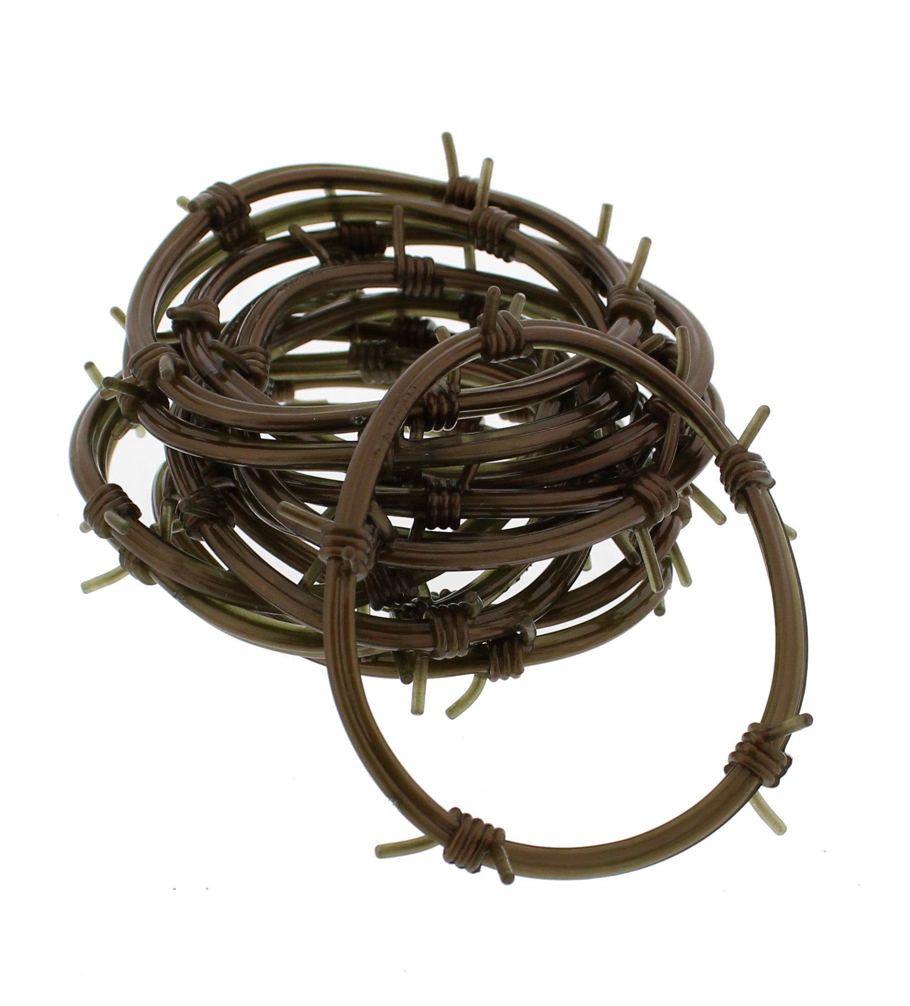 Set of 12 Rubber Barbwire Gummy Bracelets