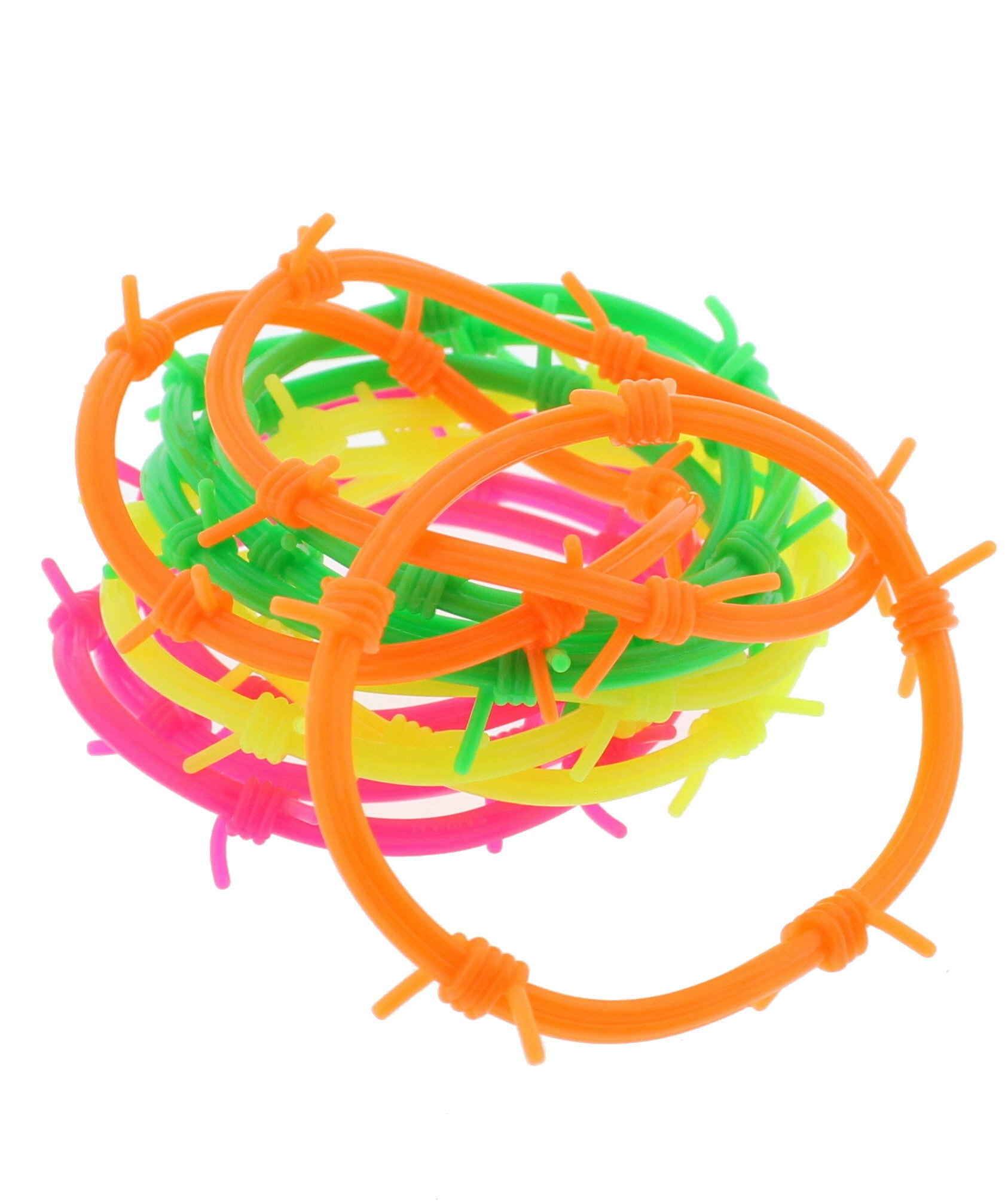 Set of 12 Rubber Barbwire Gummy Bracelets