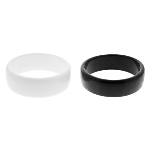 2.5cm Black & White Assorted Bangles
