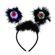 Assorted Eyeballs Head Bopper with Black Fur