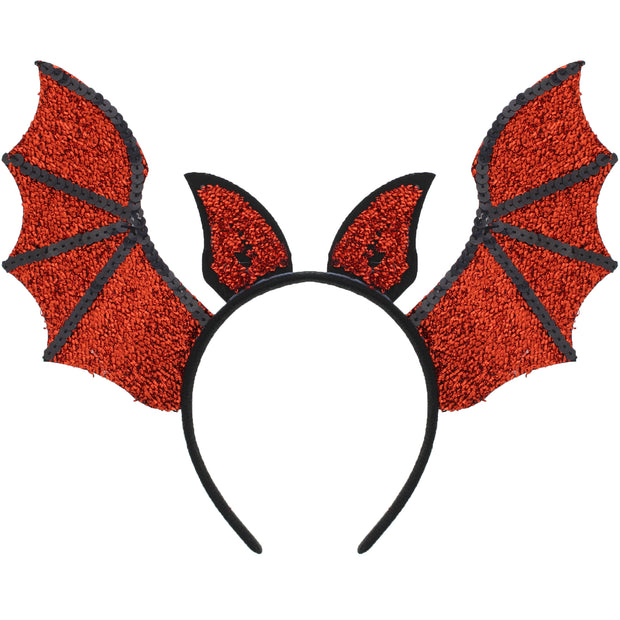 Red Glitter Bat Head Bopper