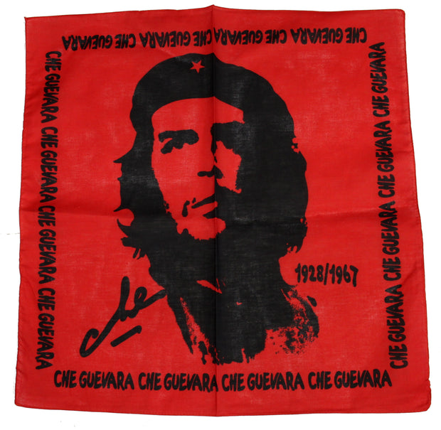 Red Che Guevara Cotton Bandanas 53cm x 53cm