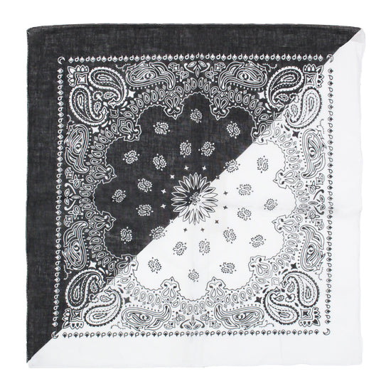 Half & Half Retro Paisley Bandana