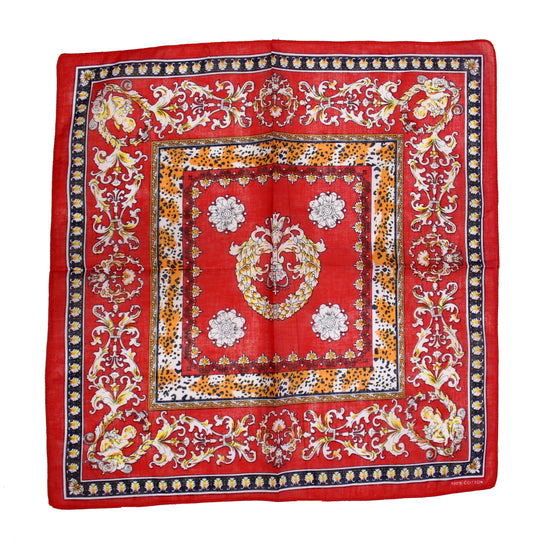 Vintage Print on Red Bandana