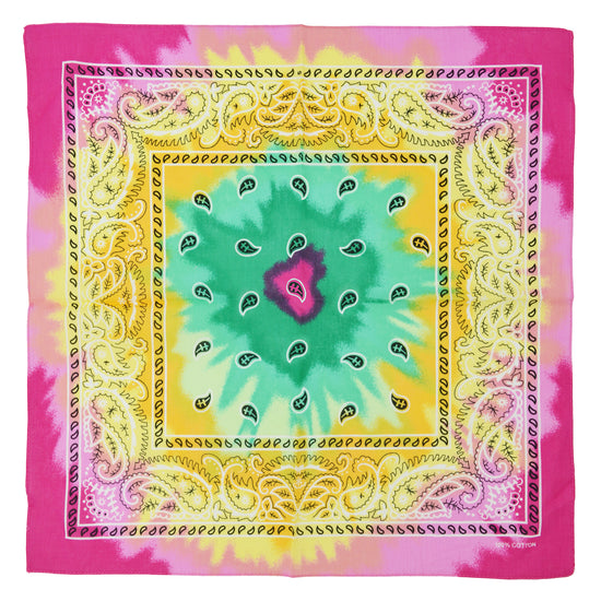 Multicolour Tie Dye Paisley Bandana