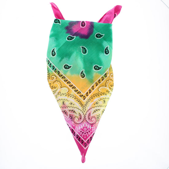 Multicolour Tie Dye Paisley Bandana