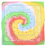 Multicolour Tie Dye Paisley Bandana