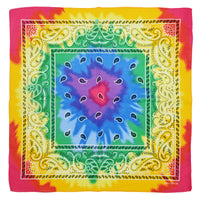 Multicolour Tie Dye Paisley Bandana