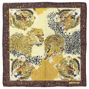 Camouflage Tiger Print Bandana with Leopard Print Border