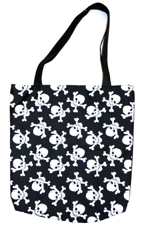 Skull & Crossbones on Black Bag