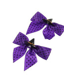 Pair of Polkadot Bows with Witches Hat