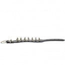 Black 2-Row Spike Studded PU Bracelet with Buckle