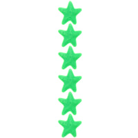 6 on a Card 3cm Assorted Neon Star Epoxy Hair Snapclips