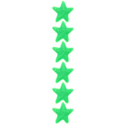 6 on a Card 3cm Assorted Neon Star Epoxy Snapclips