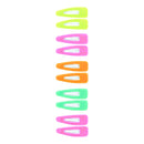 10 on a Card 6cm Neon Epoxy Hair Snapclips