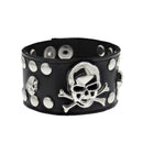 PU Bracelet with Skull & Crossbones and Studs