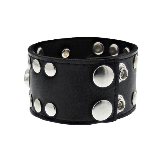 PU Bracelet with Skull & Crossbones and Studs