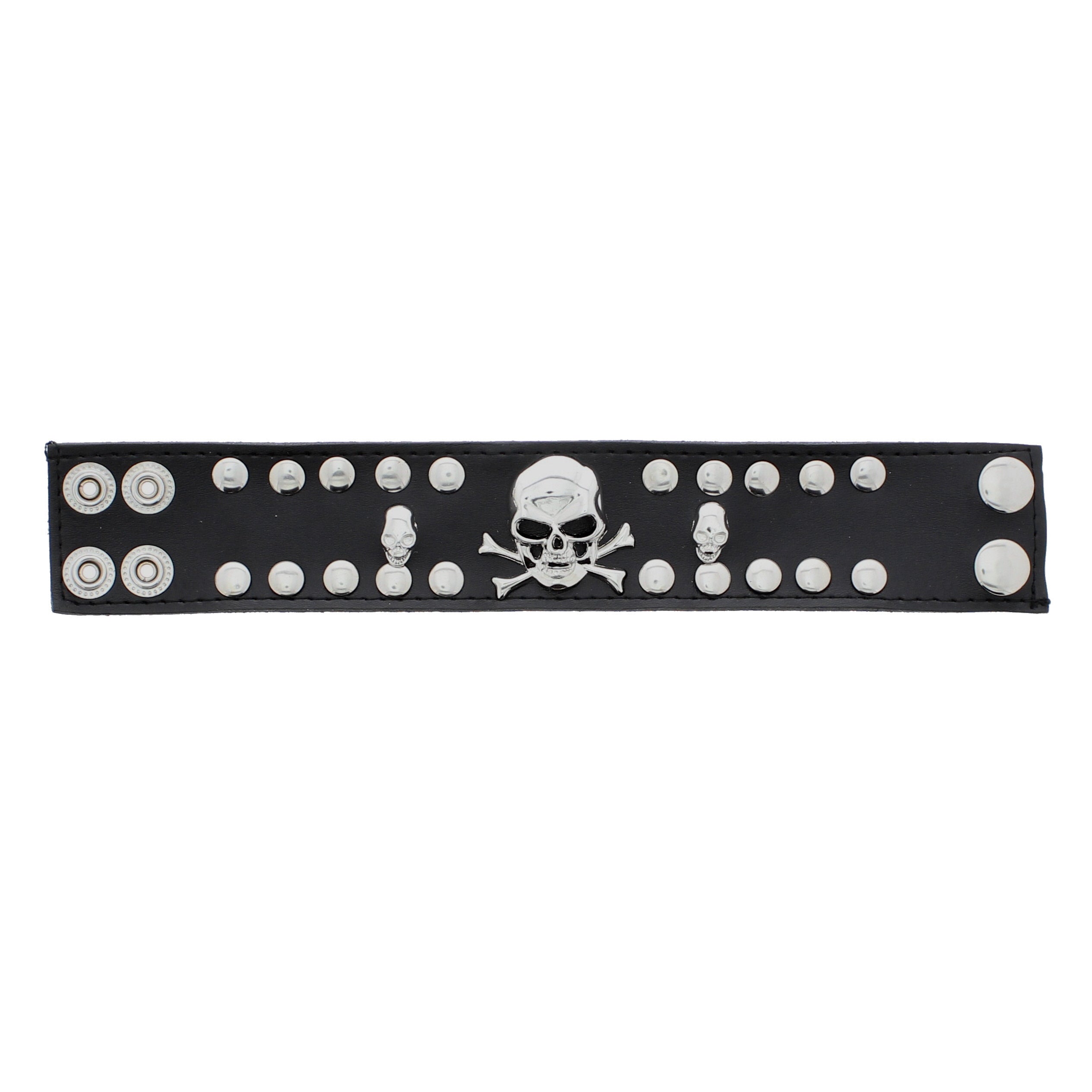 PU Bracelet with Skull & Crossbones and Studs