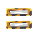 2 on a Card 5.5cm Rectangular Epoxy Hair Snapclips