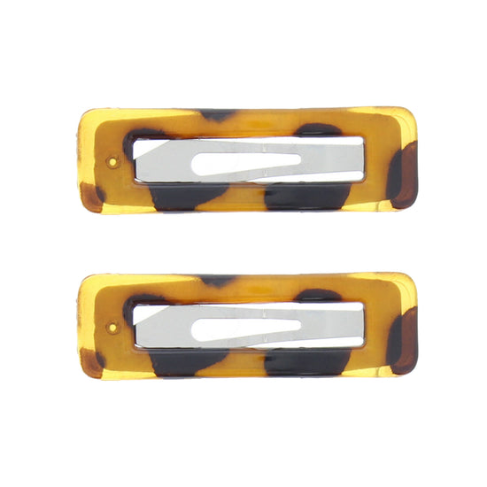 2 on a Card 5.5cm Rectangular Epoxy Hair Snapclips