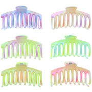 9cm Assorted Shiny AB Multi Pastel Barrel Clamps