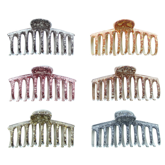 9cm Assorted Winter Water Effect Barrel Hair Clips